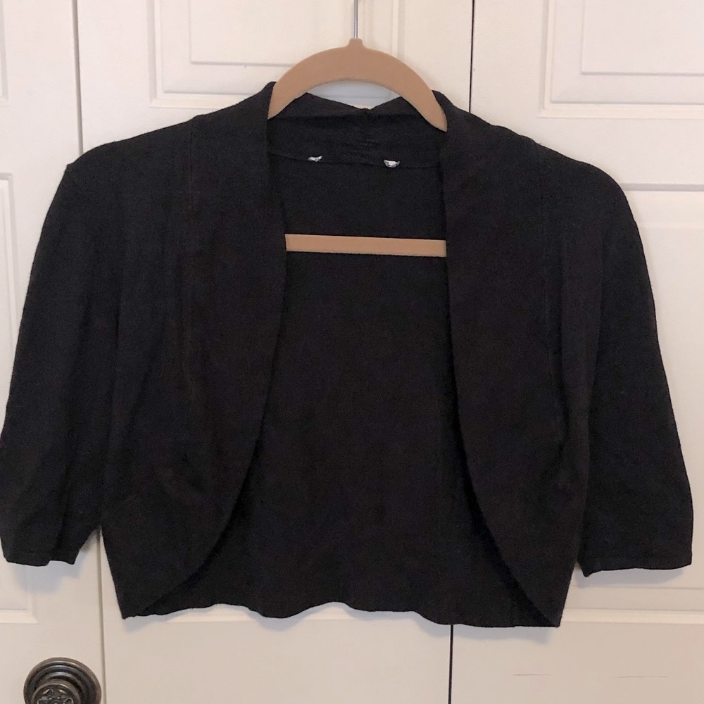 Black Cropped Shrug